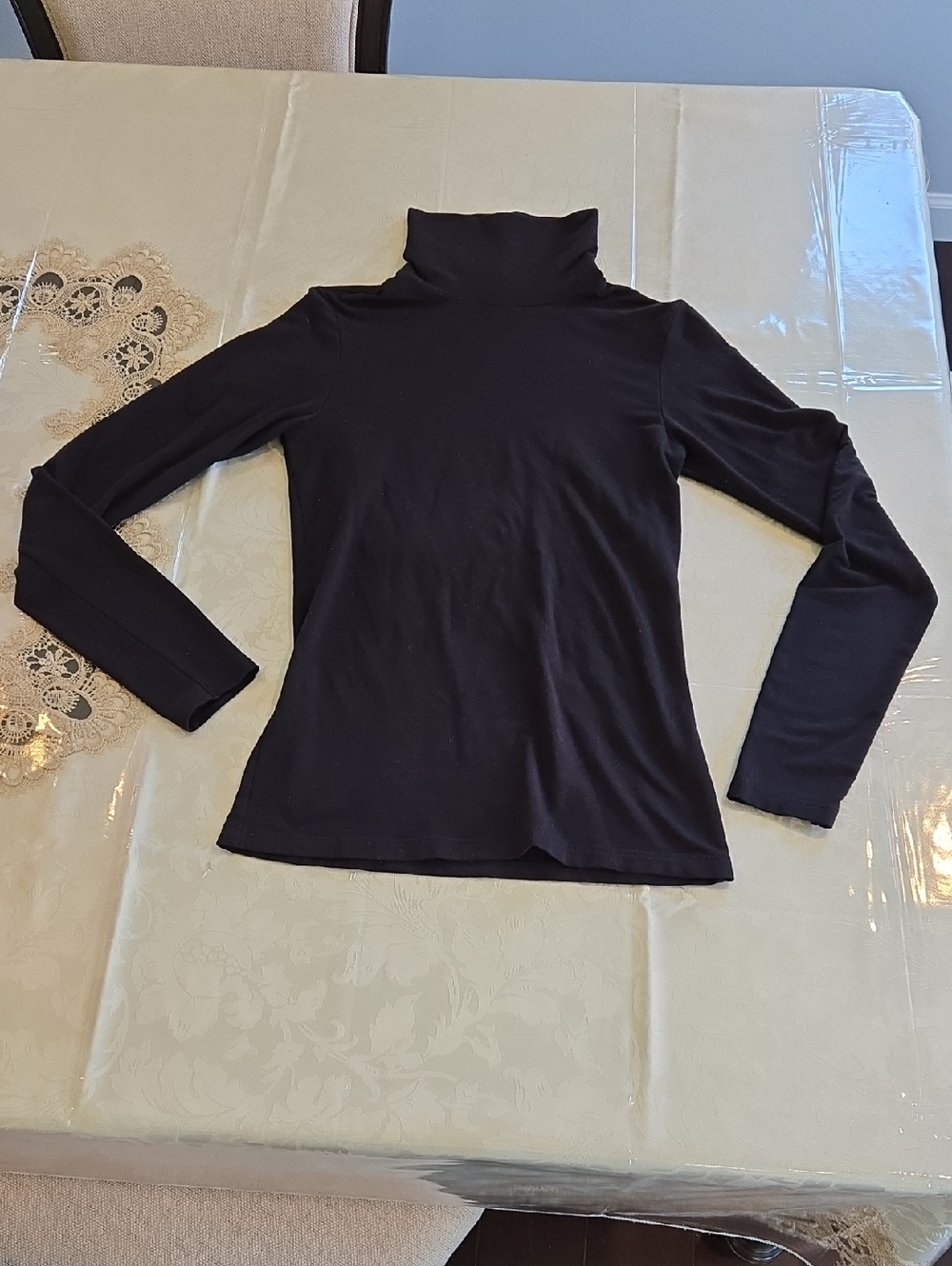 Uniqlo Black Long-Sleeve Turtleneck Top HEATTECH Extra Warm Size XS